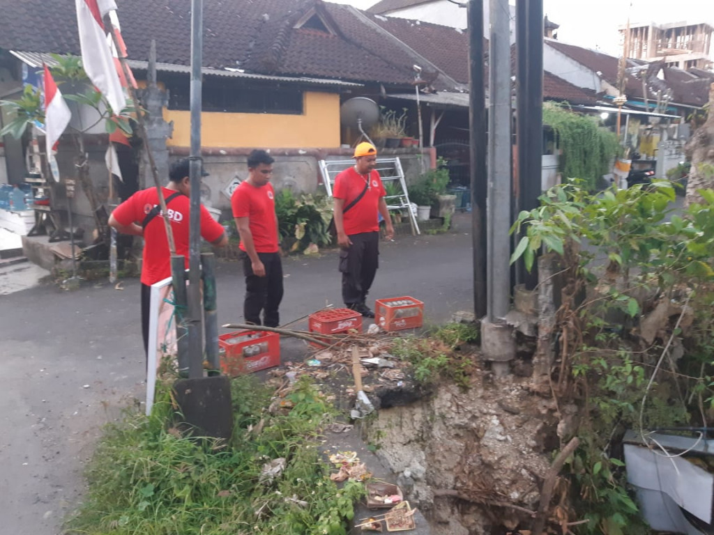 Senderan Jebol akibat Cuaca Ekstrim di Perum Pesona Udayana Blok C, Lingkungan Angga Swara, Kelurahan Jimbaran, Kecamatan Kuta Selatan Tanggal 08 Januari 2023